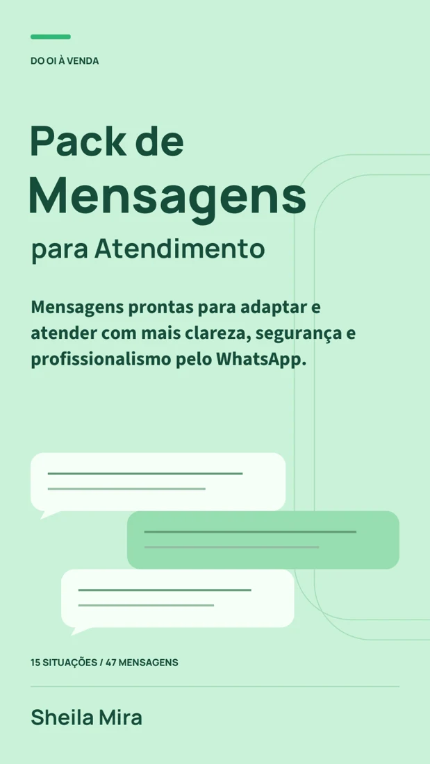Capa do Pack de Mensagens para Atendimento